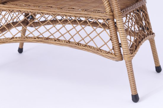 Набор садовой мебели «Madina» искусственный ротанг желтый диван стол и 2 кресла