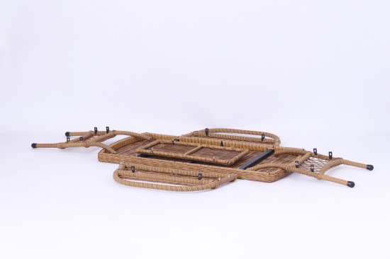 Набор садовой мебели «Madina» искусственный ротанг желтый диван стол и 2 кресла