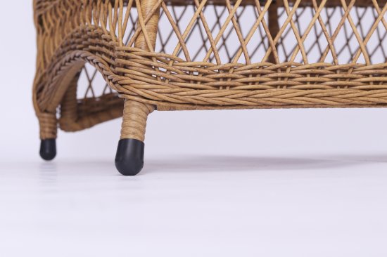 Набор садовой мебели «Madina» искусственный ротанг желтый диван стол и 2 кресла