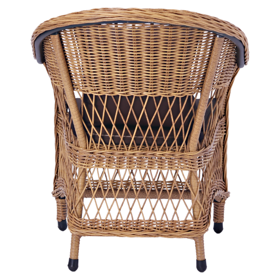 Набор садовой мебели для обеда с подушками Madina искусственный ротанг желтый диван стол и 2 кресла