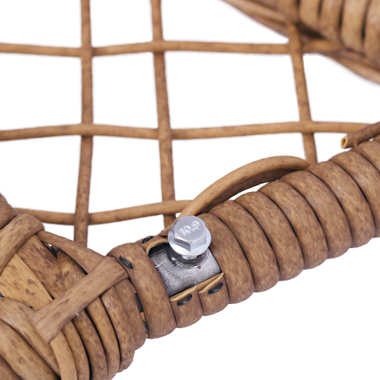 Набор садовой мебели для обеда с подушками Madina искусственный ротанг желтый диван стол и 2 кресла