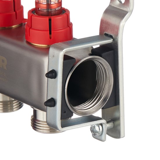 Коллекторная группа с расходомерами Rommer 1 ВР(г) х 8 выходов 3/4 НР(ш) ЕК х 1 ВР(г)