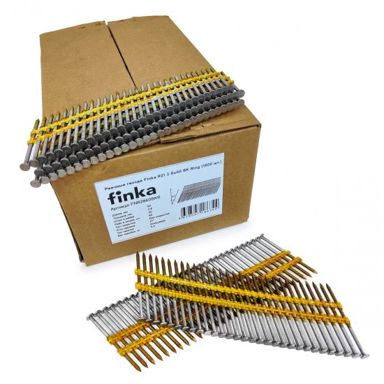 Гвозди реечные Finka для гвоздезабивного пистолета 2,8х60 мм (1800 шт.)