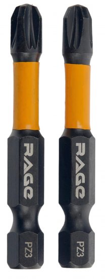 Бита ударная магнитная Rage 554178 PZ3x50 мм, 2 шт.