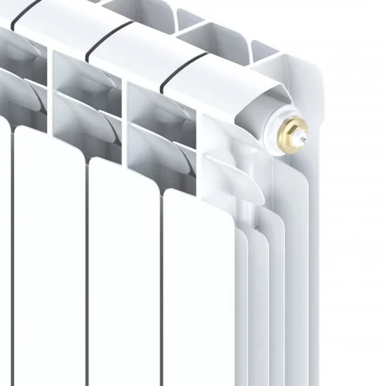 Радиатор секционный Rifar Base 500/100 биметалл 4 секции нижнее правое подключение цвет белый