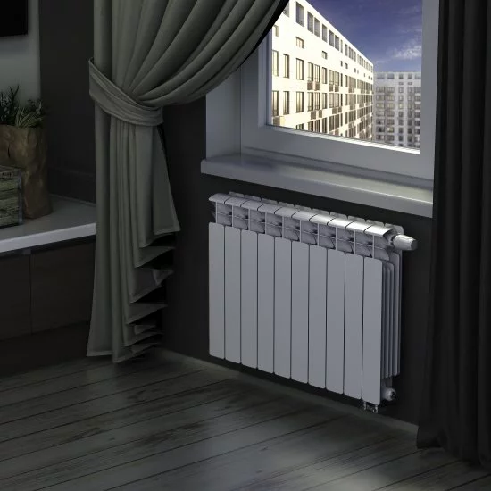 Радиатор секционный Rifar Base 500/100 биметалл 4 секции нижнее правое подключение цвет белый