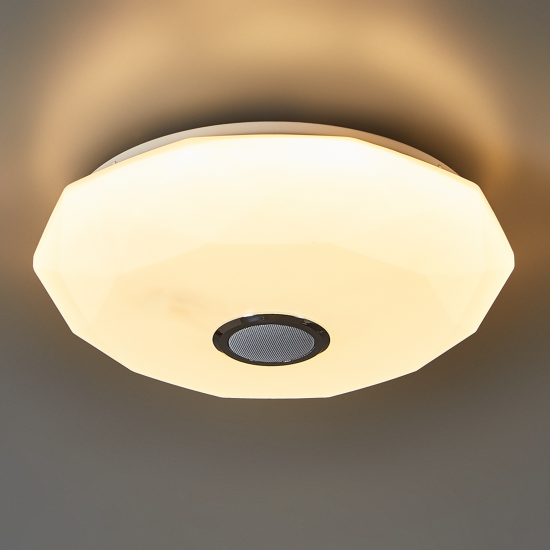 Светильник настенно-потолочный LED Семь Огней Эйри с пультом д/у 18 м² регулируемый белый RGB свет цвет белый