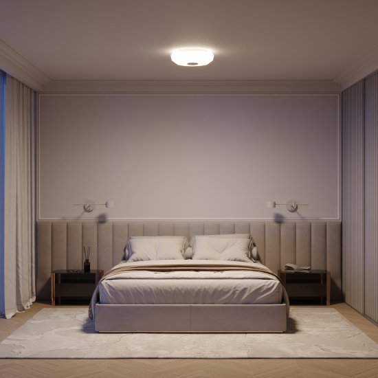 Светильник настенно-потолочный LED Семь Огней Эйри с пультом д/у 18 м² регулируемый белый RGB свет цвет белый