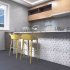 Комплект стеновых панелей ПВХ Соты серый 300x300x1.5 мм 0.465 м²