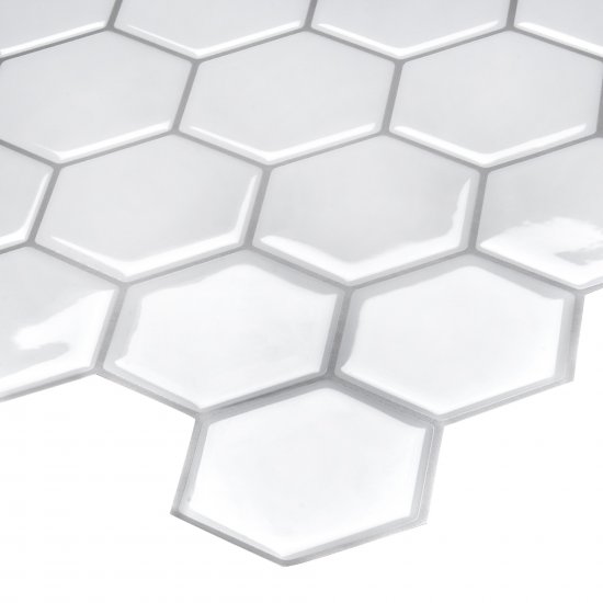 Комплект стеновых панелей ПВХ Соты белый 300x300x1.5 мм 0.465 м²