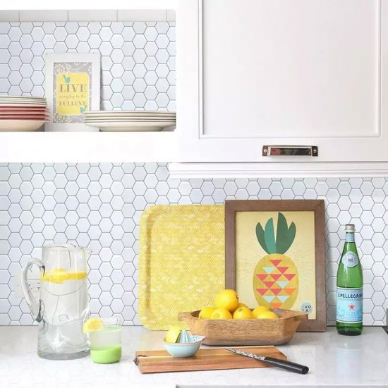 Комплект стеновых панелей ПВХ Соты белый 300x300x1.5 мм 0.465 м²