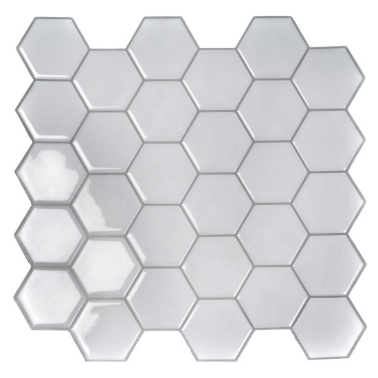 Комплект стеновых панелей ПВХ Соты белый 300x300x1.5 мм 0.465 м²