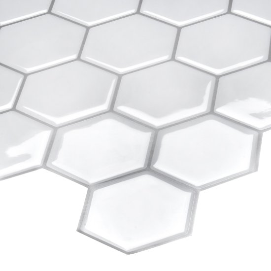 Комплект стеновых панелей ПВХ Соты белый 300x300x1.5 мм 0.465 м²