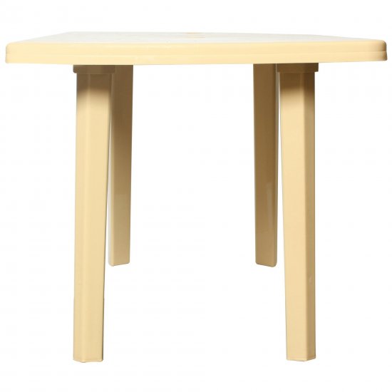 Стол садовый прямоугольный 140x80x71 см пластик бежевый