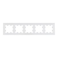 Рамка Systeme Electric AtlasDesign Nature пятиместная белая (ATN360105)