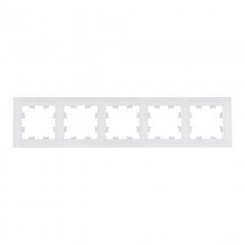 Рамка Systeme Electric AtlasDesign Nature пятиместная белая (ATN360105)