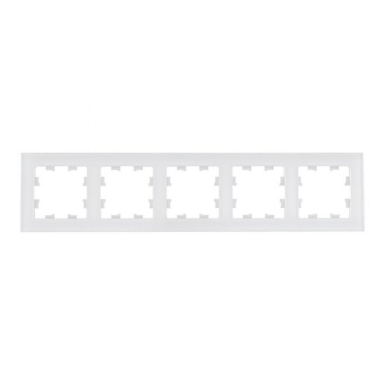 Рамка Systeme Electric AtlasDesign Nature пятиместная белая (ATN360105)