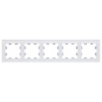 Рамка Systeme Electric AtlasDesign Nature пятиместная белая (ATN330105)