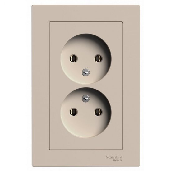 Розетка Systeme Electric AtlasDesign встраиваемая песочная (ATN001220)