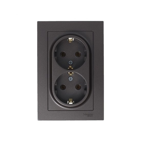 Розетка Systeme Electric AtlasDesign встраиваемая мокко (ATN000624)