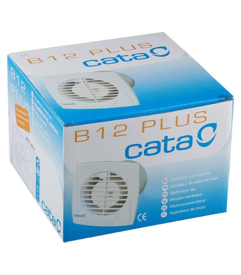 Вентилятор осевой Cata B-12 Plus 170х170 мм d120 мм слоновая кость