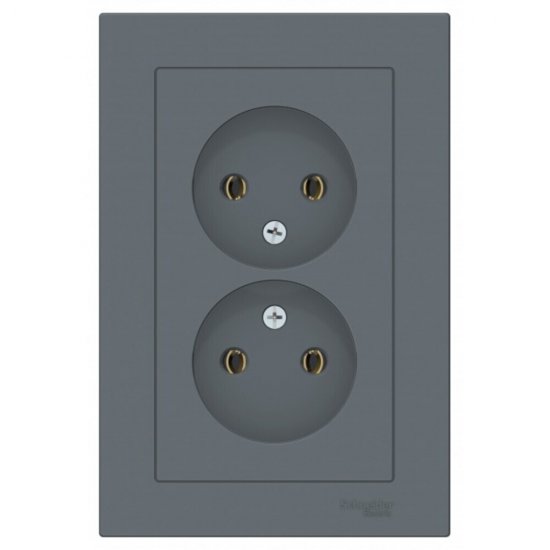 Розетка Systeme Electric AtlasDesign встраиваемая грифель (ATN000720)