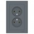 Розетка Systeme Electric AtlasDesign встраиваемая грифель (ATN000720)