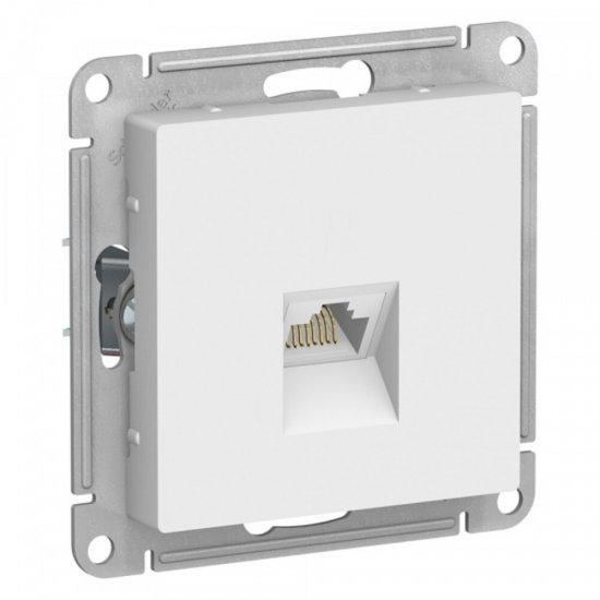Розетка компьютерная Systeme Electric AtlasDesign встраиваемая белая RJ45 (ATN000186)