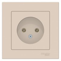 Розетка Systeme Electric AtlasDesign встраиваемая бежевая (ATN000240)