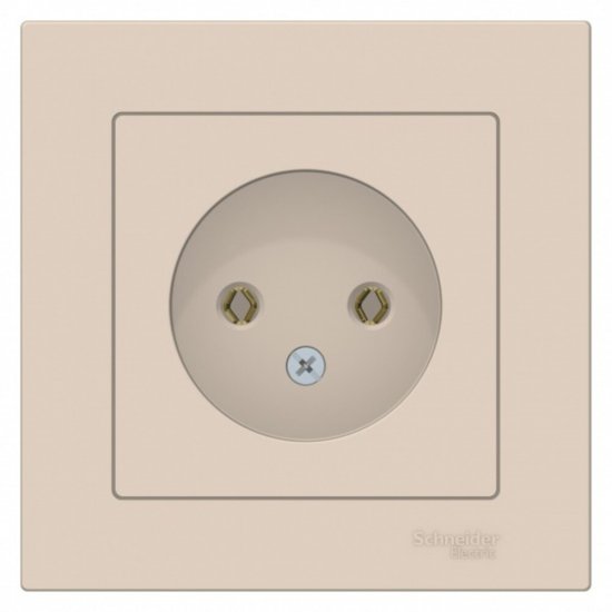 Розетка Systeme Electric AtlasDesign встраиваемая бежевая (ATN000240)