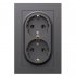 Розетка Systeme Electric AtlasDesign встраиваемая базальт (ATN001424)