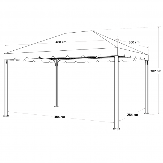 Павильон Naterial Ysis 300x280x400 см серый