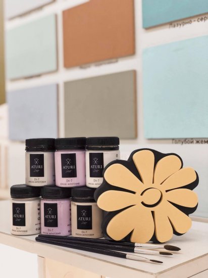 Краска акриловая Aturi Design цвет серебро 60 г