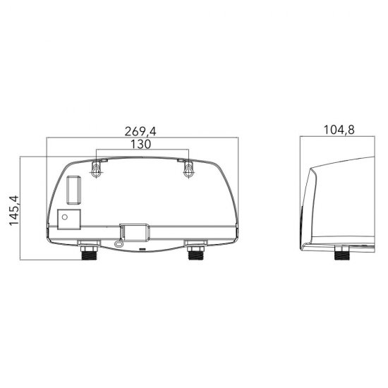 Водонагреватель проточный Royal Thermo Smartfix TS (5,5 kW) душ и кран электрический 5,5 кВт вертикальный