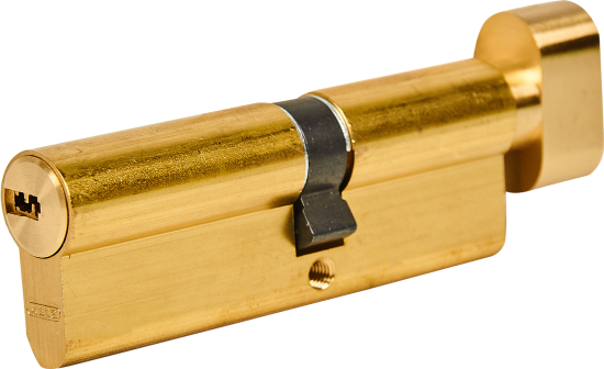 Цилиндр Abus KD6MM 50x40 мм ключ/вертушка цвет золото