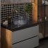 Раковина накладная Glass 41 см цвет синий