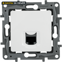 Розетка компьютерная RJ45 категория 6 UTP - Legrand Etika - белый