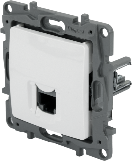 Розетка компьютерная RJ45 категория 6 UTP - Legrand Etika - белый