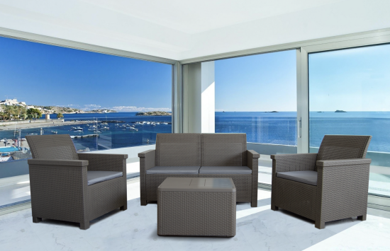 Набор садовой мебели Basegi пластик капучино