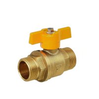 Кран шаровой газовый БАЗ 1 НР(ш) х 1 НР(ш) бабочка (БАЗ.А12.1.25.40)