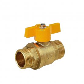 Кран шаровой газовый БАЗ 1 НР(ш) х 1 НР(ш) бабочка (БАЗ.А12.1.25.40)