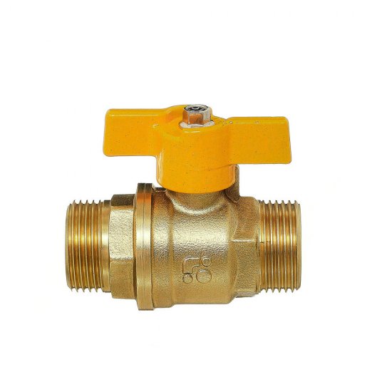 Кран шаровой газовый БАЗ 1 НР(ш) х 1 НР(ш) бабочка (БАЗ.А12.1.25.40)