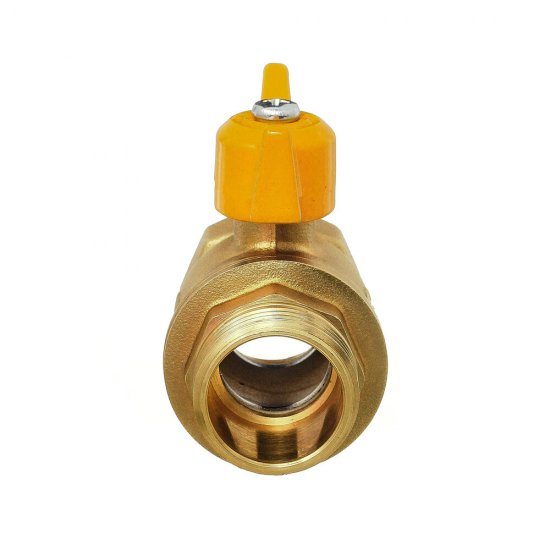 Кран шаровой газовый БАЗ 1/2 НР(ш) х 1/2 НР(ш) бабочка (БАЗ.А12.1.15.40)