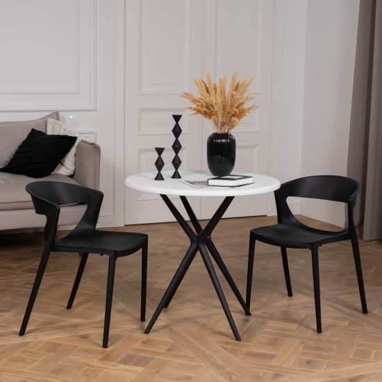 Стол обеденный Arneis 75x80x75 см пластик белый