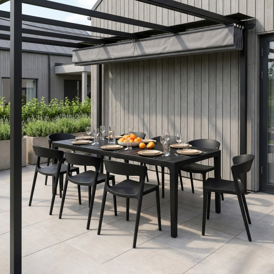 Стул садовый Nebbiolo 49x79x75 см полипропилен черный