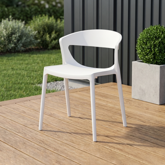 Стул садовый Nebbiolo 49x79x75 см полипропилен белый