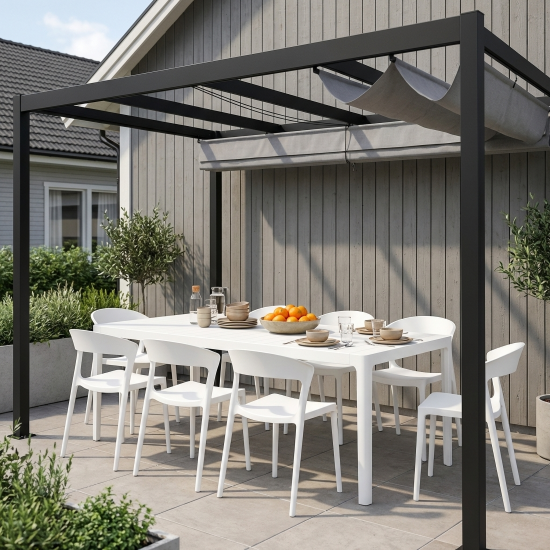 Стул садовый Nebbiolo 49x79x75 см полипропилен белый