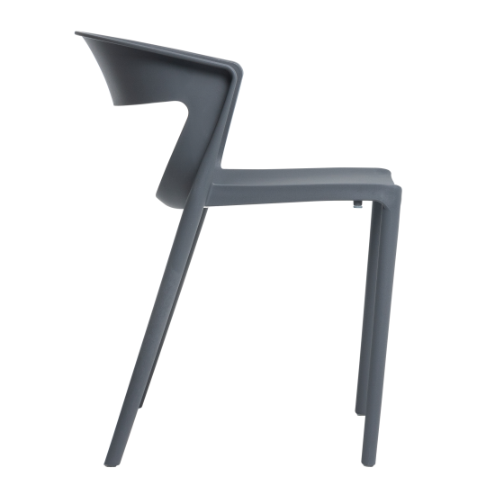 Стул садовый Nebbiolo 49x79x75 см полипропилен серый