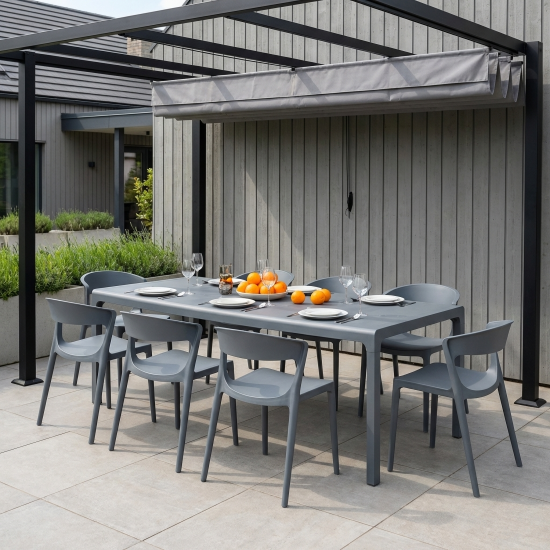 Стул садовый Nebbiolo 49x79x75 см полипропилен серый