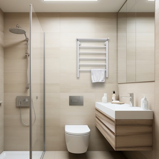 Полотенцесушитель электрический Equation 500x800 мм 125 Вт лесенка цвет белый